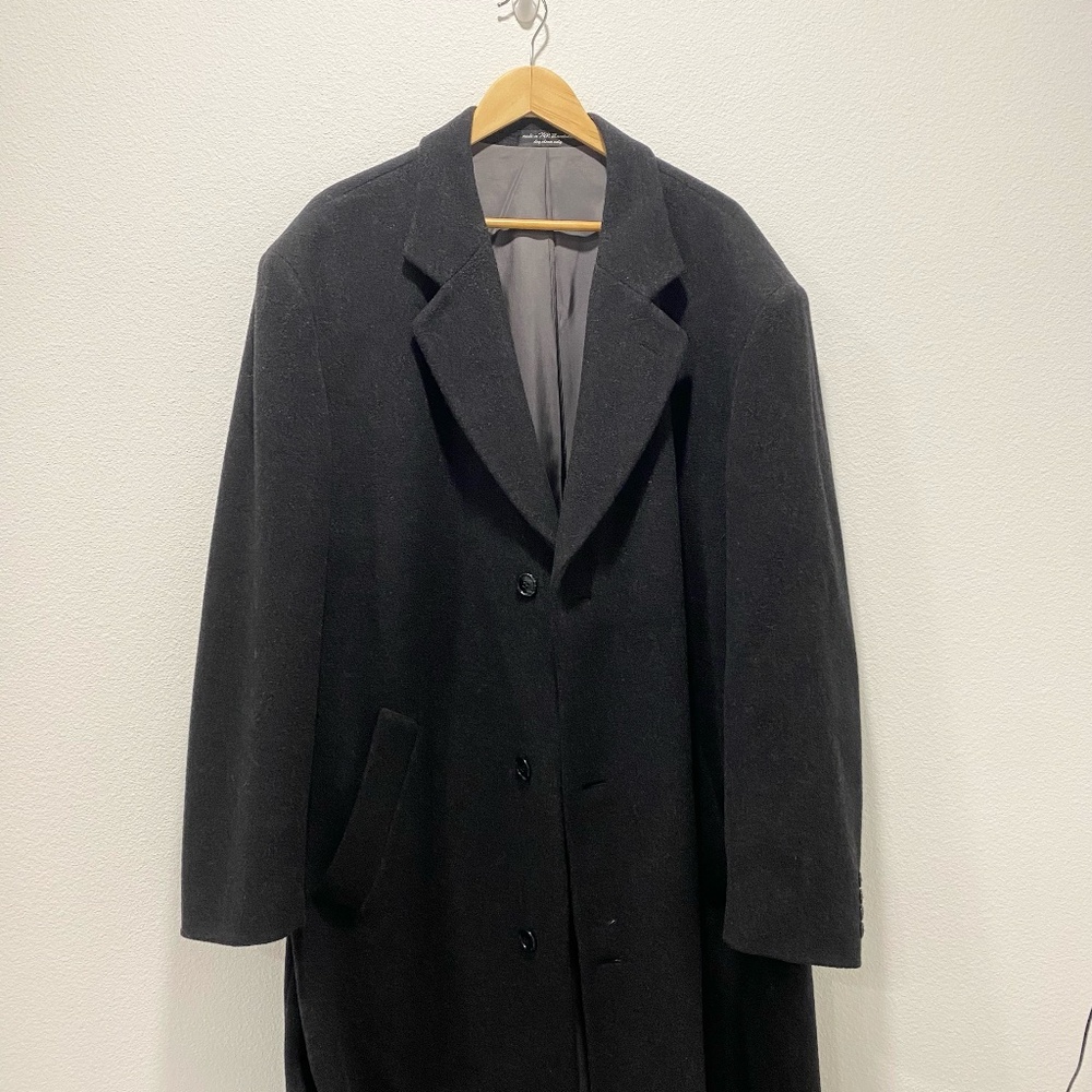 Andrew Fezza Men's Italian Cashmere Blend Overcoat Full Length - 48R